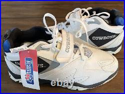 VTG Deadstock 94 Dallas Cowboys Team NFL White Shoes US Men's Size 11 NOS