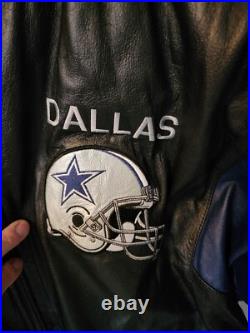 VTG G-III Carl Banks Dallas Cowboys Full Zip Leather Jacket NFL- Mens Size Xl