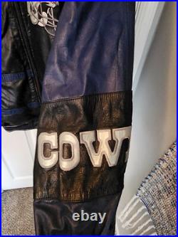 VTG G-III Carl Banks Dallas Cowboys Full Zip Leather Jacket NFL- Mens Size Xl
