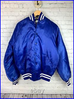 VTG Howe Mens Medium 70s Made In USA Dallas Cowboys Rare Jacket Satin Blue