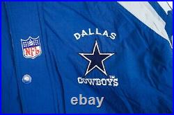 VTG Sarter Dallas Cowboys NFL Hooded Blue Puffer Jacket Size XL