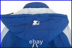 VTG Sarter Dallas Cowboys NFL Hooded Blue Puffer Jacket Size XL