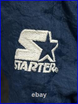 VTG Starter Dallas Cowboys Anorak Jacket 1/4 Hooded NFL Spellout Football 90s
