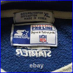 VTG Starter Dallas Cowboys NFL Pro Line Script Crew Neck Sweatshirt Mens XL