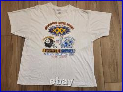 VTG XL Super Bowl 30 XXX Dallas Cowboys Steelers 1996 NFL Shirt Drive For Five