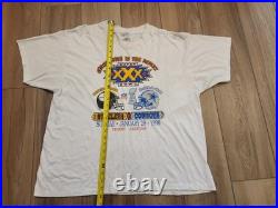 VTG XL Super Bowl 30 XXX Dallas Cowboys Steelers 1996 NFL Shirt Drive For Five
