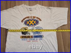 VTG XL Super Bowl 30 XXX Dallas Cowboys Steelers 1996 NFL Shirt Drive For Five VTG XL Super Bowl 30 XXX Dallas Cowboys Steelers 1996 NFL Shirt Drive For Five