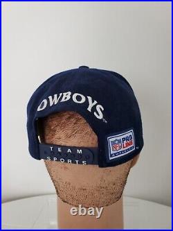 (V) Vintage Dallas Cowboys Snapback Cap Hat 90's RARE NIKE TEAM SPORTS Pro Line