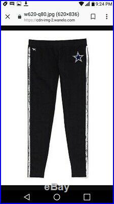 Victorias Secret PINK NFL Dallas Cowboys Jersey & Pants Leggings S VS Sequins