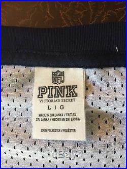 Victorias Secret Pink NFL Dallas Cowboys Jersey- White Mesh With Bling Sequin