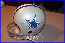 Vintage 1970's Dallas Cowboys Riddle Football Helmet Lamp Large Rawlings
