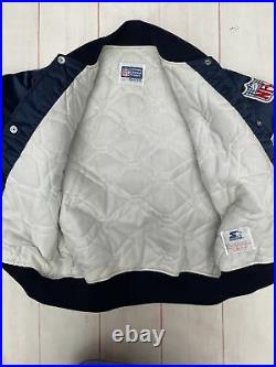 Vintage 1980s Dallas Cowboys Starter Satin Jacket Made in Usa M EUC