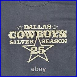 Vintage 1985 Champion Dallas-Cowboys Silver-Season Shirt Medium Single-Stitch