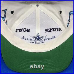 Vintage 1990's Dallas Cowboys Back to Back Super Bowl Champions LOGO 7 Cap Hat