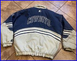 Vintage 1990's Dallas Cowboys Starter Pullover Size L Made In USA