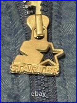 Vintage 1990sNFL Starter Dallas Cowboys Blue Men 1/2 ZIP Jacket Very Warm! LARGE