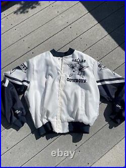 Vintage 1990s Dallas Cowboys Large Chalkline Fanimation Snap Jacket