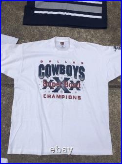 Vintage 1990s Dallas Cowboys single stitch T Shirt lot of 10