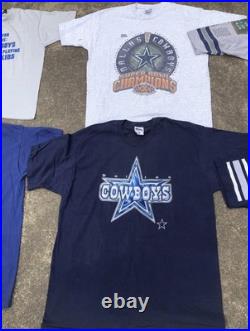 Vintage 1990s Dallas Cowboys single stitch T Shirt lot of 10