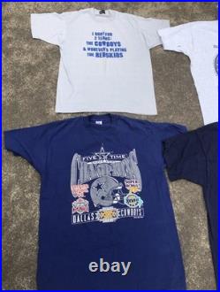 Vintage 1990s Dallas Cowboys single stitch T Shirt lot of 10