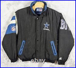 Vintage 1990s Starter Dallas Cowboys Puffer Jacket Mens XL