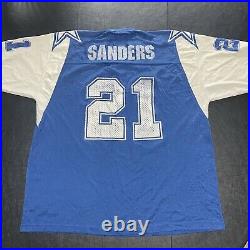 Vintage 1990s Starter NFL Football NFLP 1995 Dallas Cowboys #21 Sanders Jersey