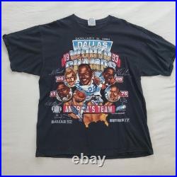 Vintage 1993 Dallas Cowboys Championship Black Tee XL Shirt