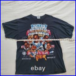 Vintage 1993 Dallas Cowboys Championship Black Tee XL Shirt