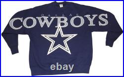 Vintage 1993 Dallas Cowboys Cliff Engle Large Spellout Pullover Sweatshirt XL