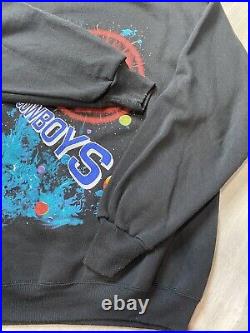 Vintage 1993 Dallas Cowboys Galaxy Crewneck Sweatshirt Mens Size L Black