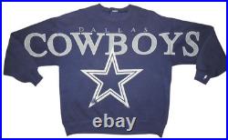 Vintage 1993 Dallas Cowboys Large Spellout Crew Neck Pullover Sweatshirt Large
