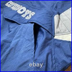 Vintage 1993 Starter ProLine NFL Dallas Cowboys Hooded Pullover Jacket Puffer XL