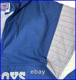 Vintage 1993 Starter ProLine NFL Dallas Cowboys Hooded Pullover Jacket Puffer XL