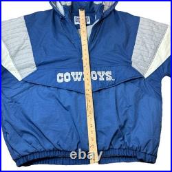 Vintage 1993 Starter ProLine NFL Dallas Cowboys Hooded Pullover Jacket Puffer XL