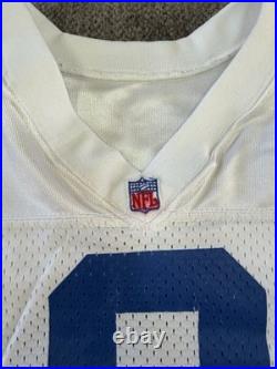 Vintage 1993 Troy Aikman 8 Apex One White Dallas Cowboys Jersey Size Med 42-44