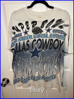 Vintage 1994 Dallas Cowboys Champions Magic JohnsonT-Shirt Single Stitch Size XL