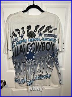 Vintage 1994 Dallas Cowboys Champions Magic JohnsonT-Shirt Single Stitch Size XL