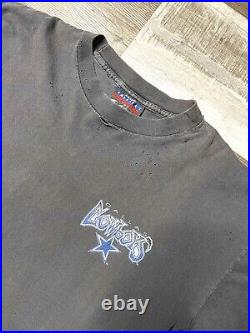 Vintage 1994 MAGIC JOHNSON T'S Dallas Cowboys Tshirt, Large Distressed NFL