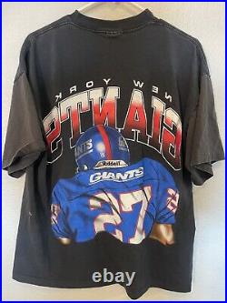 Vintage 1994 Riddell New York Giants T-Shirt NFL Football Check Measurements