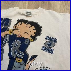 Vintage 1994 Super Bowl Dallas Cowboys Betty Boop Crew Neck Men Size XL RARE