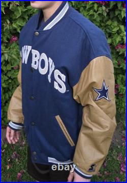 Vintage 1995 STARTER NFL Dallas Cowboys Lettermen's Football Jacket Sz XL