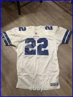 Vintage 1998 Nike Pro Line Authentic White Dallas Cowboys Emmitt Smith Jersey 48