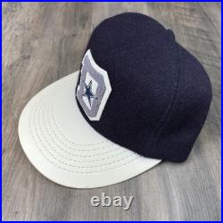 Vintage 80's Dallas Cowboys American Needle Union Made In USA Leather Wool Hat