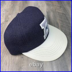 Vintage 80's Dallas Cowboys American Needle Union Made In USA Leather Wool Hat