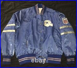 Vintage 80's Dallas Cowboys Satin Bomber Jacket Size Men's Large