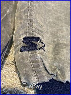 Vintage 80's Starter Pro Line Dallas Cowboys NFL Satin Jacket Men's XL? Gray