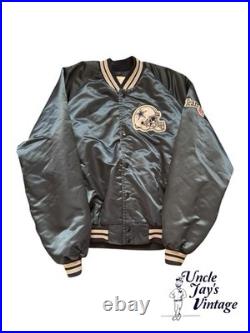 Vintage 80s Dallas Cowboys Chalkline Satin Jacket XL Made In USA