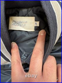 Vintage 80s Dallas Cowboys Chalkline Satin Jacket XL Made In USA