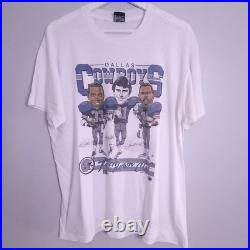 Vintage 80s NFL Dallas Cowboys Caricature White Walker Dorsett Screen Stars