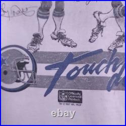 Vintage 80s NFL Dallas Cowboys Caricature White Walker Dorsett Screen Stars